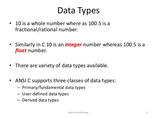 Elements of C